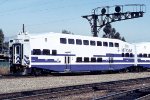 Metrolink cabcar #610 leads train into LA station.